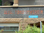 Alte Hausbeschriftung «Allg.Consumverein beider Basel - ACV» in der Jungstrasse im St.Johann-Quartier 2010