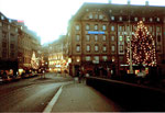 Blick von der Mittleren Brücke gegen die Schifflände und Eisengasse, Weihnacht 1978 