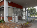 Porte 32 zu den Labor-Fabrikationsgebäude der CIBA an der Mauerstrasse im Jini 2018. Durch diese Tür gingen täglich hunderte von Arbeitern.....