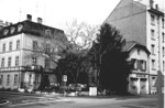 Häuser an der Kreuzung Claragraben/Sperrstrasse im Jahre 1970