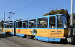 Ein Trammotorwagen der «Thüringer Waldbahn« auf der fahrt nach Gotha, Oktober 2018