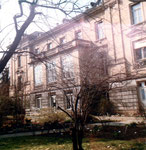 Die Rückfassade des Gebäudes im Botanischen Garten an der Schönbeinstrasse, 1983