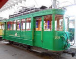 Der Trammotorwagen Be 2/2 Nr.202 im Verkehrshaus der Schweiz, 2015 