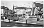 Ansichtskarte Basel. Barfüsserplatz mit Tram Linie 9 (Rückseite der Karte beschädigt: Verlag & Photo ?)