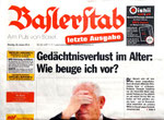 15) Baslerstab, die  letzte Ausgabe vom 28.Januar 2014