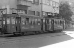 Ein Tramzug der Serie Be 2/2 auf der Linie 12 an der Endhaltestelle Schifflände, 1969