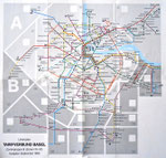 Linienplan Tarifverbund BASEL, Ausgabe September 1980