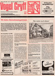 Der «Vogel Gryff» -  Die Zeitung der igk (Interessen Gemeinschaft Kleinbasel) mit einem Bericht über 90 Jahre Kleinhüningertram vom 15.Mai 1987