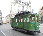 Hundert Jahre Tram nach St.Jakob. Motorwagen Be 2/2 Nr.47 auf der Linie 22 an der Haltestelle Marktplatz. 2016