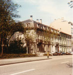 Eine schöne Häuserreihe am Steinengraben, die später einem Geschäftshaus geopfert wurden, 1975