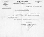 Eine Kündigung der Firma «NEPTUN» vom Oktober 1927