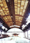 Der Bad.Bahnhof, die grossen Bahnhofshallen - Innenbereich 1982 (leider wurden diese grossen Hallen sinnlos abgerissen und durch hässliche Bahnsteige ersetzt)