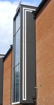 Eines der zehn hellen und grosszügigen Treppenhäuser der Rundhofhalle; Baujahr 1953, Architekt Hans Hofmann (1897-1957)