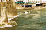 Die Havarie der «Corona» an der Mittleren Brücke im September 1984