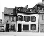Die Dorfstrasse 32 in Kleinhüningen, das Haus von Coiffeur Willi Roesen, 1960, Foto: Willi Roesen?
