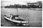Ansichtskarte Basel. Kaserne u. Personenschiff Rheinfelden (Verlag Beringer & Pampaluchi Zürich)