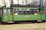 Trammotorwagen Be 2/2 Nr.161 in der Abstellanlage Eglisee, 1972