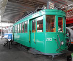 Nochmals der Trammotorwagen Be 2/2 Nr.202 im Verkehrshaus in Luzern im Jahre 2015 