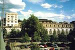 Blick vom Viadukt Richtung Bahnhof SBB, 1980