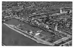 Ansichtskarte Basel. Rheinhafen Kl.Hüningen (Luftphoto Aviatik beider Basel -Verlag Gebr.Frey Basel)