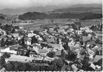 Ansichtskarte Mit dem Flugzeug über Schwarzenburg BE 224 (Service aérien Perrochet Lausanne, Photo bromure véritable)