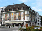 Das Restaurant Schiff am Hochbergerplatz mit den schönen Wandmalereien des Baslers Künstlers Burkhard Mangold (1873-1950) 
