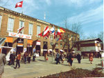 Das Hauptgebäude der Schweizer Mustermesse im Jahre 1978