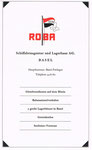 Inserat der ROBA Schifffahrtsagent & Lagerhaus Basel im Offiziellen Stadtplan von Basel 1963