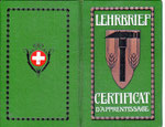 Lehrbrief vom 5.Mai 1925 für den Beruf einer Einlegerin vom Kant.Gewerbeverband Basel-.Stadt
