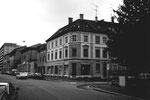 Das Möbelhaus Schneider an der Ecke Claragraben/Sperrstrasse und links daneben die gemütliche Kaffeehalle St.Clara, 1978