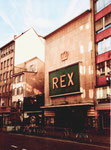 Das Cinama REX in der Steienvorstadt, erbaut 1937-1939 von den Architekten Oskar Meyer+Albert Löhrer, 1984 abgerissen!, Foto:1975