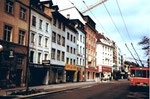 Die Rebgasse mit Blick gegen den Claraplatz, 1978