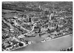 Ansichtskarte Basel. Rheinhafen Kl.Hüningen (Luftphoto Aviatik beider Basel - Verlag Gebr.Frey Basel)