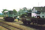 Der Eisenbahnkran der Kandertalbahn im Bahnhof Wollbach 1980 