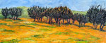 Blühende Landschaft, Öl auf Karton