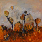Mondscheinsonate, 2014, MT auf Leinwand, 80x80cm, verkauft