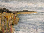 Fischerhütte am Saaler Bodden, Collage 2021, verkauft