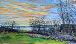 Sonnenaufgang am Meer, Collage 2024