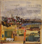 Ligurien  I, 2012, Collage, 28x28cm, verkauft