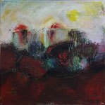 Rote Landschaft, 2010, Acryl auf Leinwand, 40x40cm, verkauft