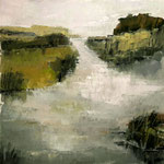 Flussmündung, 2016, Öl auf Leinwand, 40x40cm, verkauft