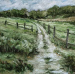 Wiesenweg, Öl auf Leinwand, verkauft