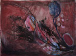 Roter Nebel, 2005, Collage, 40x29cm