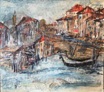 Venezia,2019, Collage auf Hartfaserplatte, ca. 50x53cm, verkauft