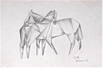 Pferde, Bleistift