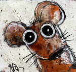 Souris 2 6''x5'' on kraft paper