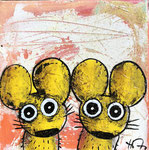 Jumelles 8''x8'' on canvas