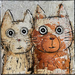 Bien sages    8''x8'' on canvas