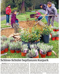 Schloss-Schüler bepflanzen Kurpark (WNZ 21.04.2016)