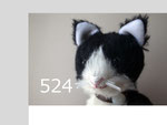 524 ハチワレねこ（モヘア）